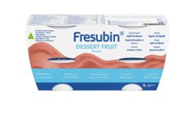 Fresubin dessert fruit næringspuré eple-jordbær 4x125g