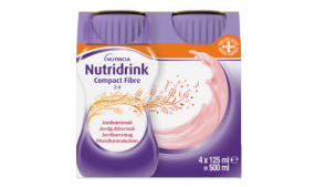 Nutridrink comp fib 2.4 jordbær 4x125ml